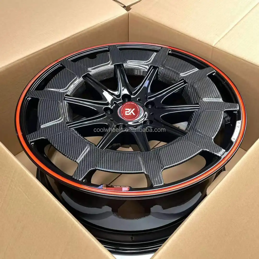 Manufacturer price 20 21 22 23 24 inch rims carbon fiber cover custom alloy forged 5x112 5x120 5x114.3 wheels rim