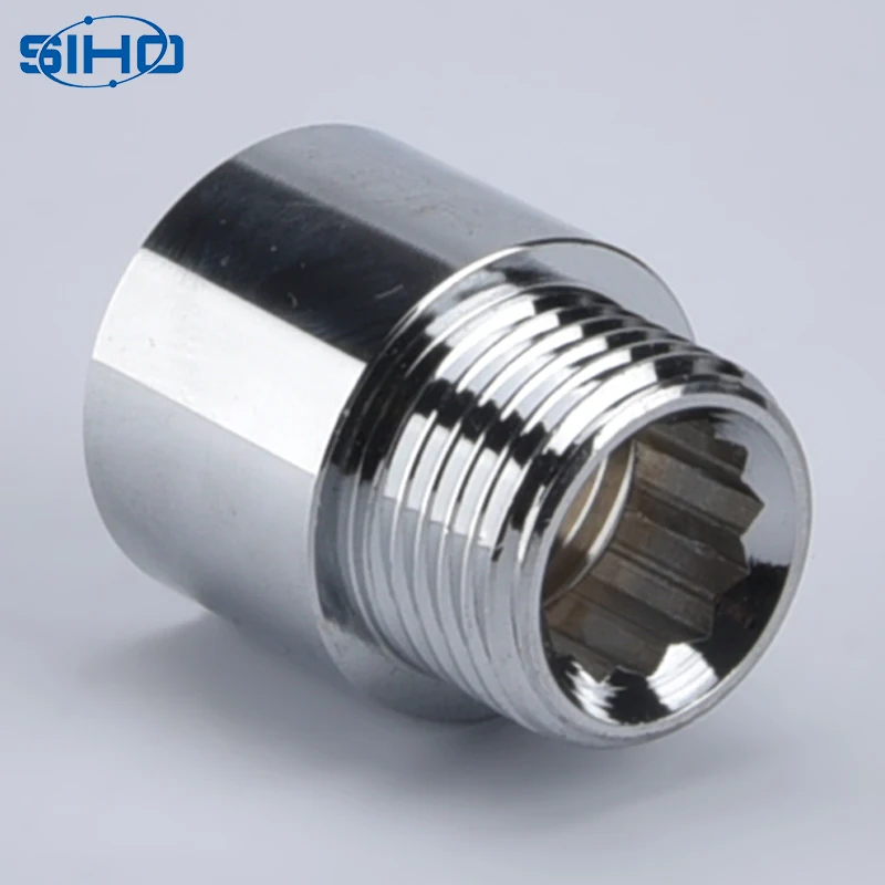Male female thread stainless steel brass extension nipple with top quality