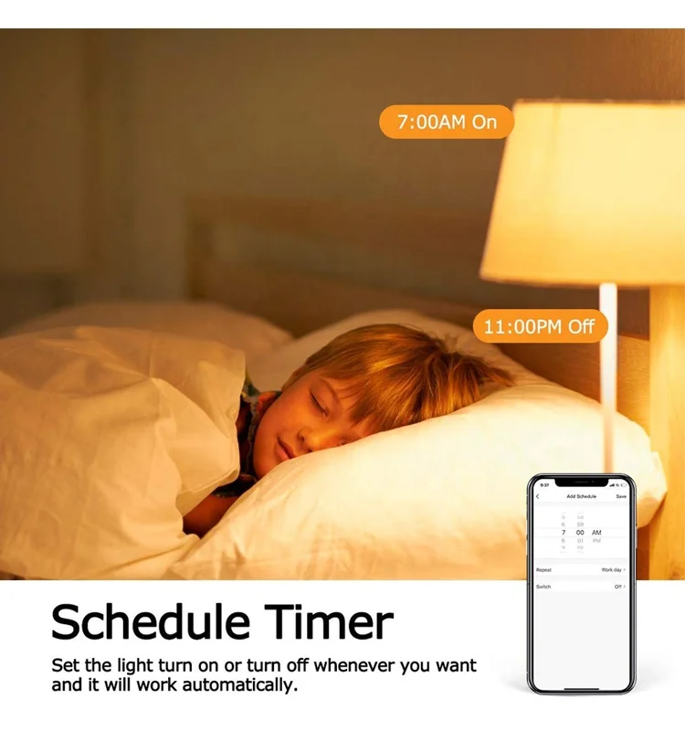 
Tuya APP Control 6W 400Lm E12 E14 RGBW Wifi Smart Candle Light Bulb RGB Color Change 