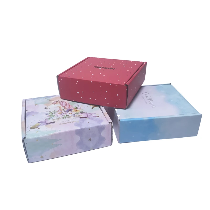 Custom logo pink Flat Gift pack caja clothes shipping carton Packaging Paper Folding mailer Box for Clothing shoes underwear