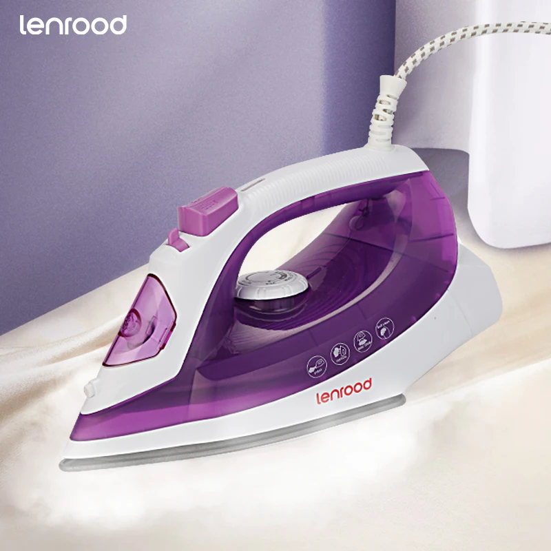 Lenrood LR-619 Continuous High Energy Steam Out Put Self Cleaning Ironing Machine Ceramic Coating portable Electric Iron