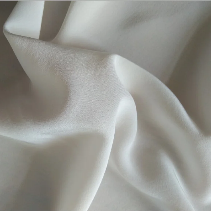 
PFD delicate softer undyed color CDC 100% pure silk crepe de chine fabric 