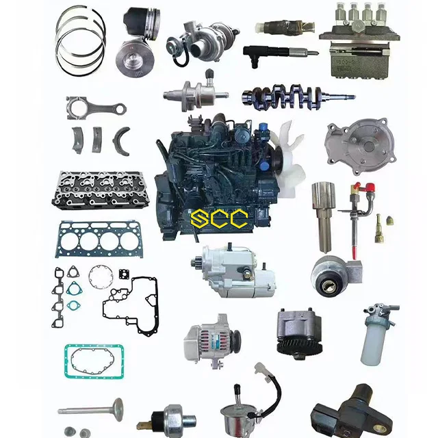 Запасные части двигателя Kubota V3800-T V2403-T V2607-T V1505-T D722 Ремонтный комплект для капитального ремонта деталей строительной техники