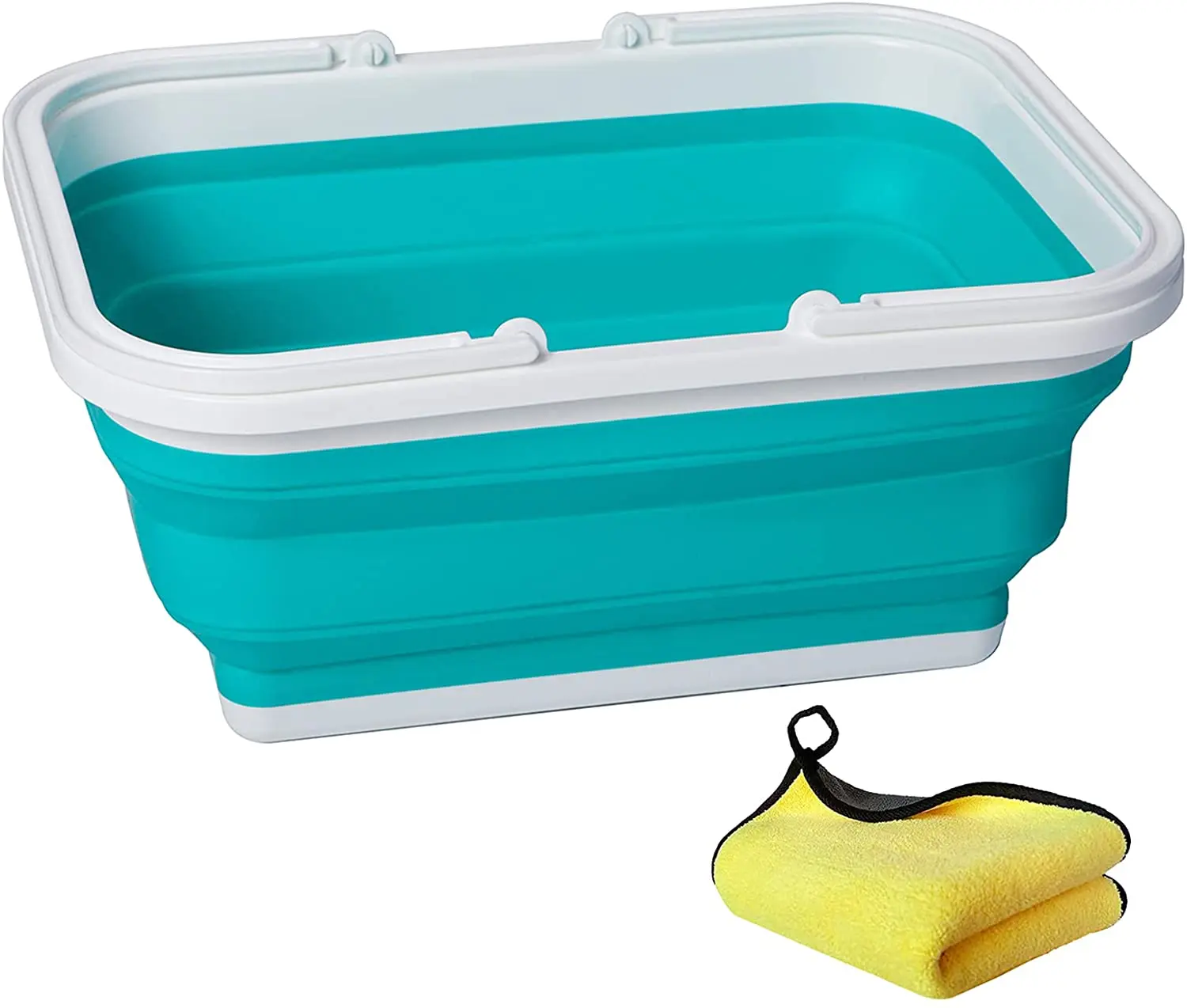 Washing Dishes Camping Hiking Home Foldable Wash Basin with Handle 2.37 Gal 9L Collapsible Sink Basin