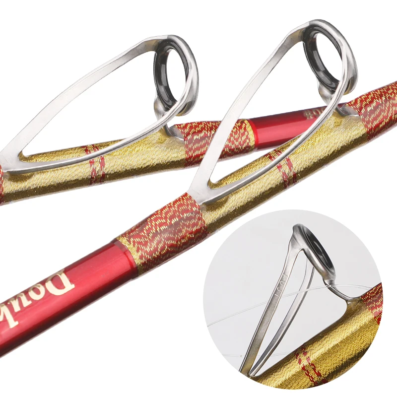 Super Light weight 1 Piece Aluminum Reel Seat Offshore Jigging Fishing Rod 1.35m/1.55m/1.65m Max Drag with 20kg Max Lure 1000g