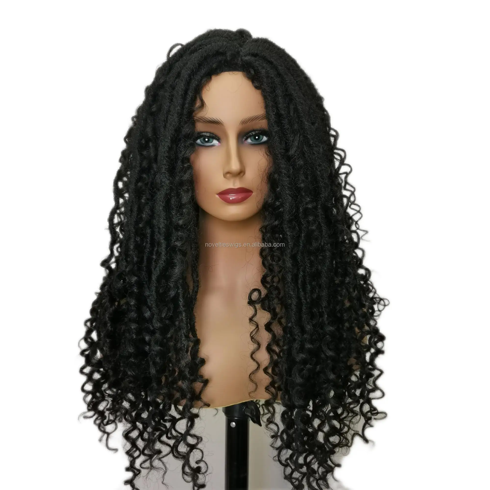 Novelties Bobbiboss Nu Locs Micro Crochet Hair Perruque Hoho Naturel Dread Locks Dreadlocks Hd Lace Synthetic Box Braid Wigs