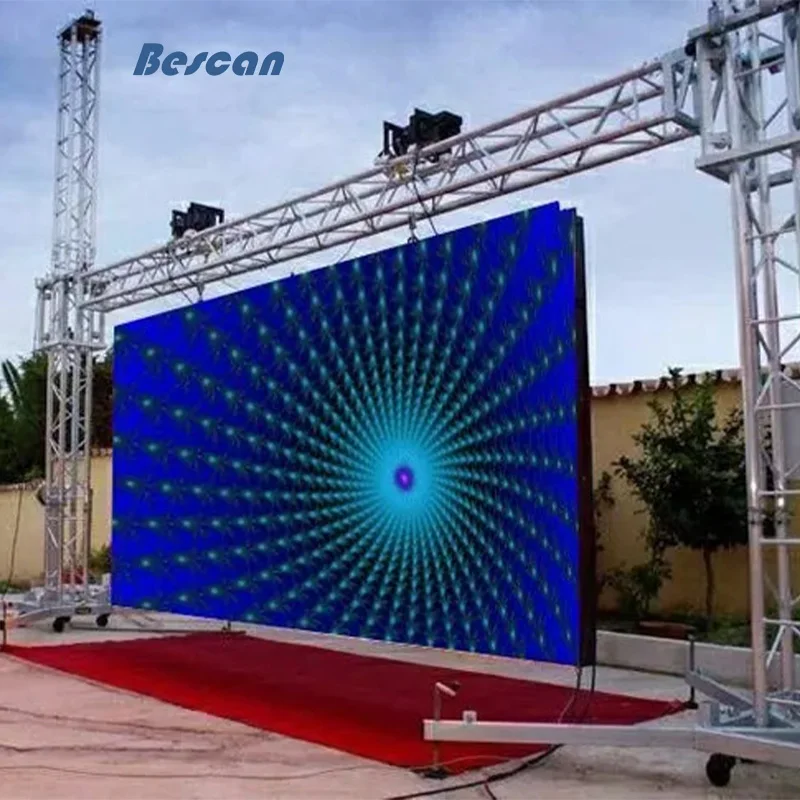 Park Square Scenic Spot column led Outdoor display screen p3.91 HD full color led Advertising screen rental screen