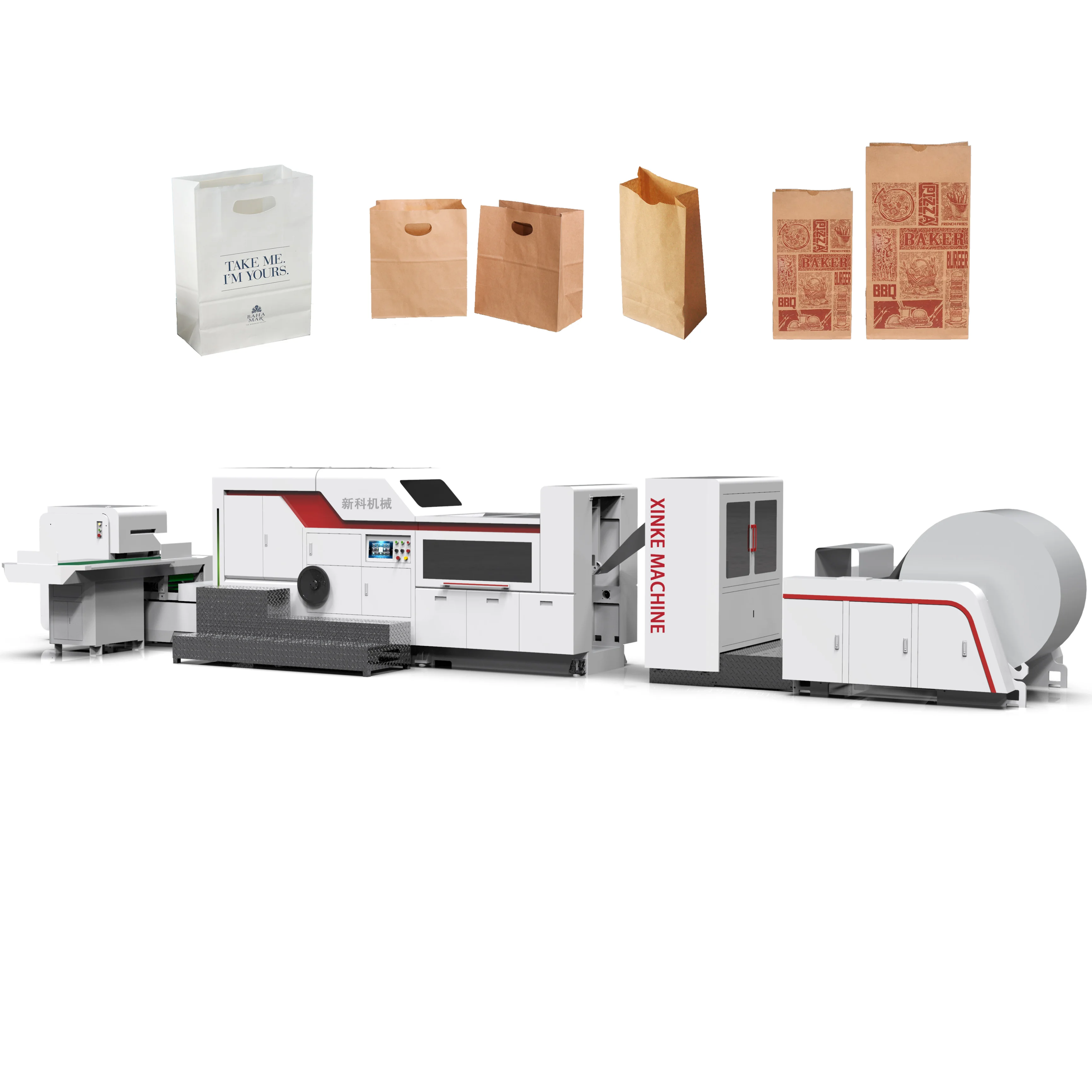 Automatic Paper bag making machine with 2 colors printing