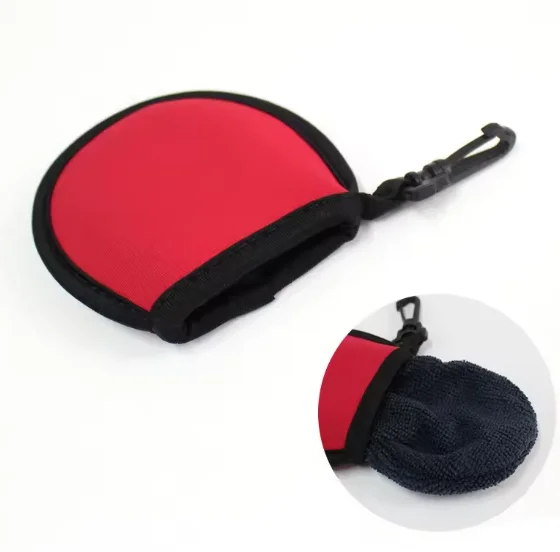 Assorted Neoprene Portable Pocket Golf Ball Washer Golf Ball Cleaner Pouch
