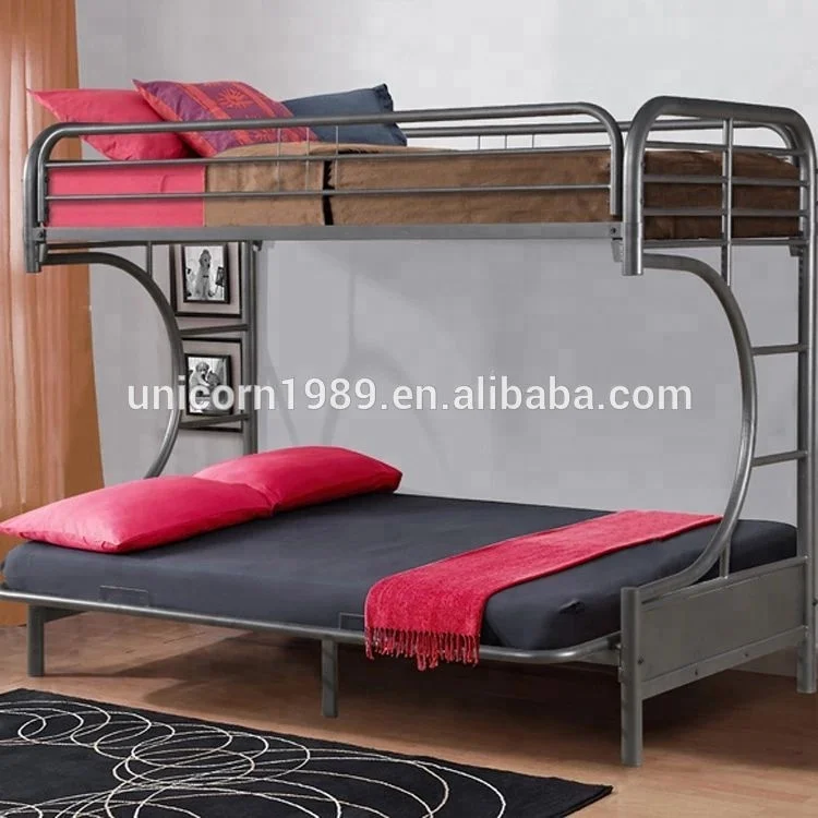 Metal frame C style bed Twin futon bunk bed  double used sofa bed