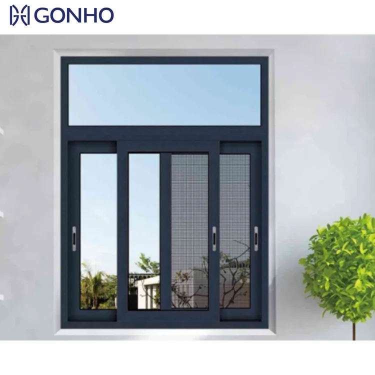 Горячая распродажа современный простой стиль окна алюминиевая рама раздвижные