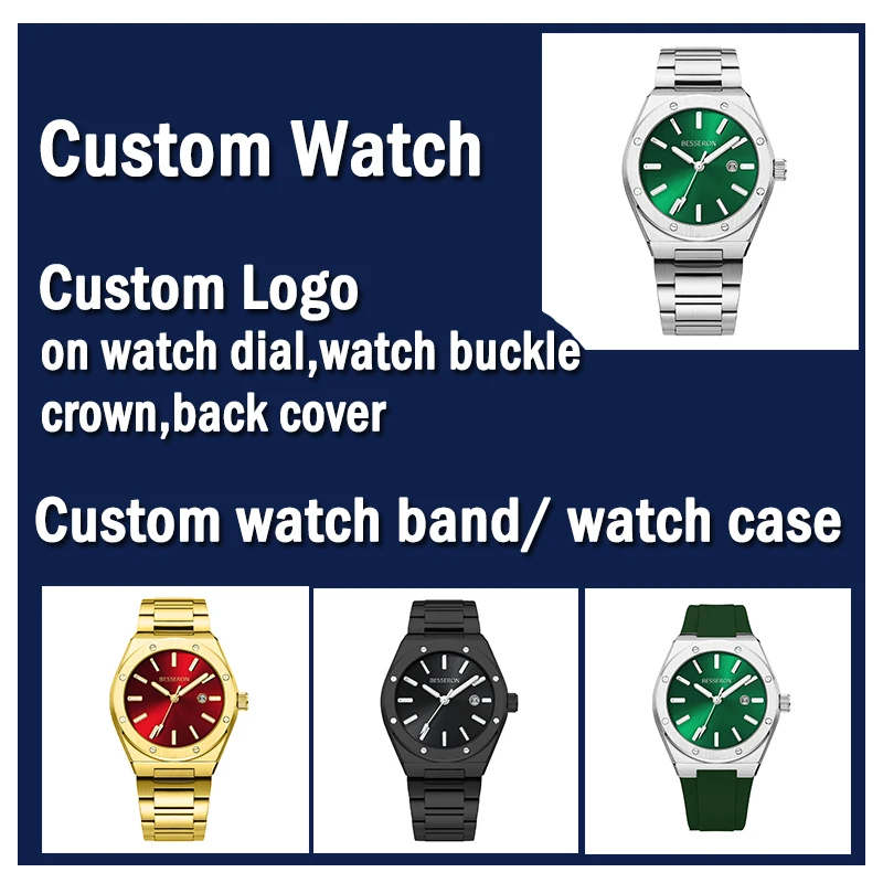 Watch Distributor Custom Logo 42mm Black 5a Waterproof Luminous Minimalist Quartz Watches Reloj De Hombre Luxury Watch For Men