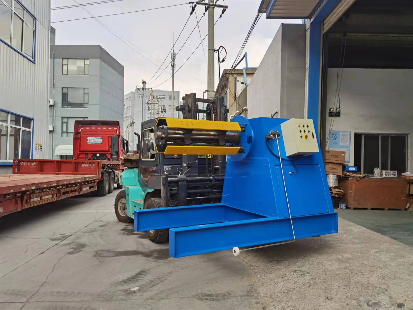 Aluminum coil stainless steel coil use automatic hydraulic uncoiler decoiler machine