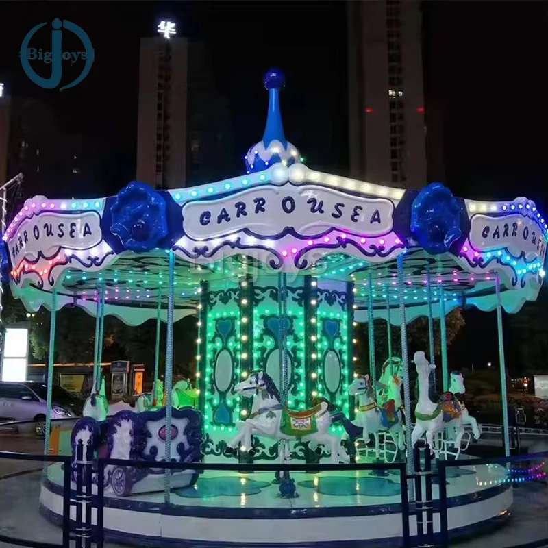 Durable popular 12 seats luxury merry go round children adult amusement park rides for sale