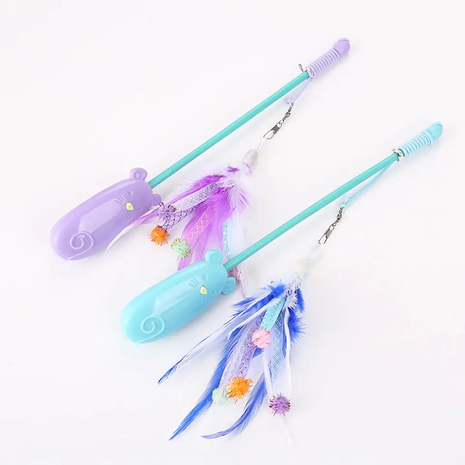 Eco-friendly Interactive Pet Toy Laser Toy Mouse Handle Jump Laser Cat Toy