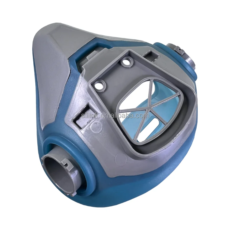 Liquid silicone rubber(LSR) Compatible respirator Double filters Chemical gas mask Dust proof mask For respiratory protection