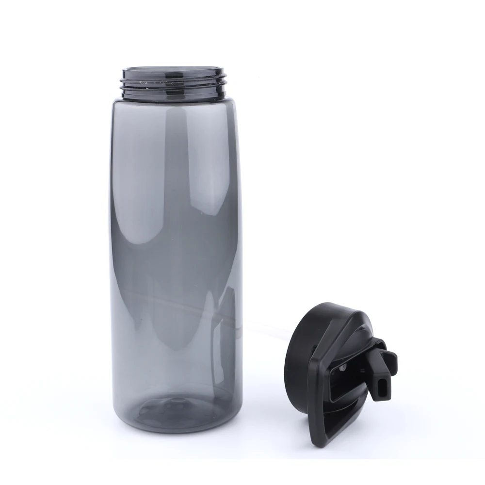 New outdoor Frosted sports straw water bottle Tritan Plastic Water Bottle With Storage