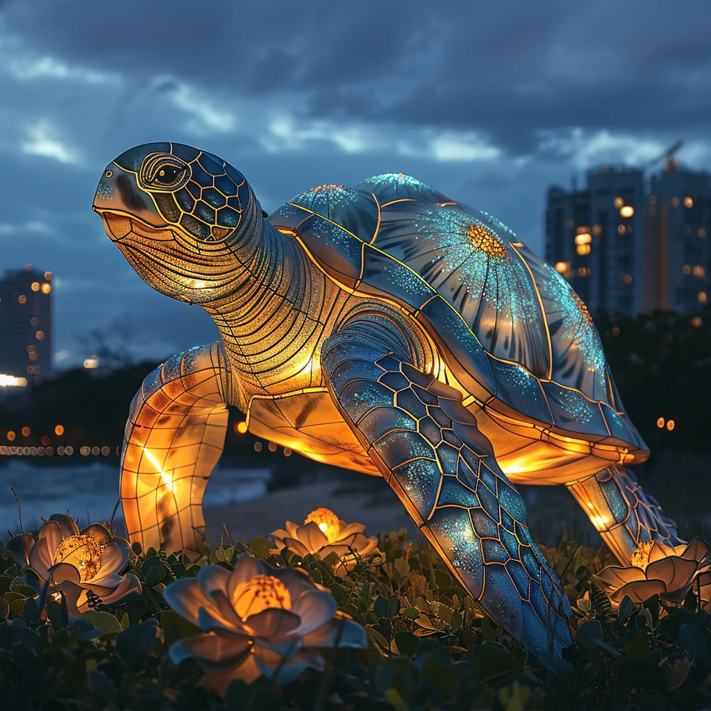 wholesale  Waterproof Marine animal Motif Lights Turtle Underwater Festive Lanterns Christmas  Halloween  Decoration