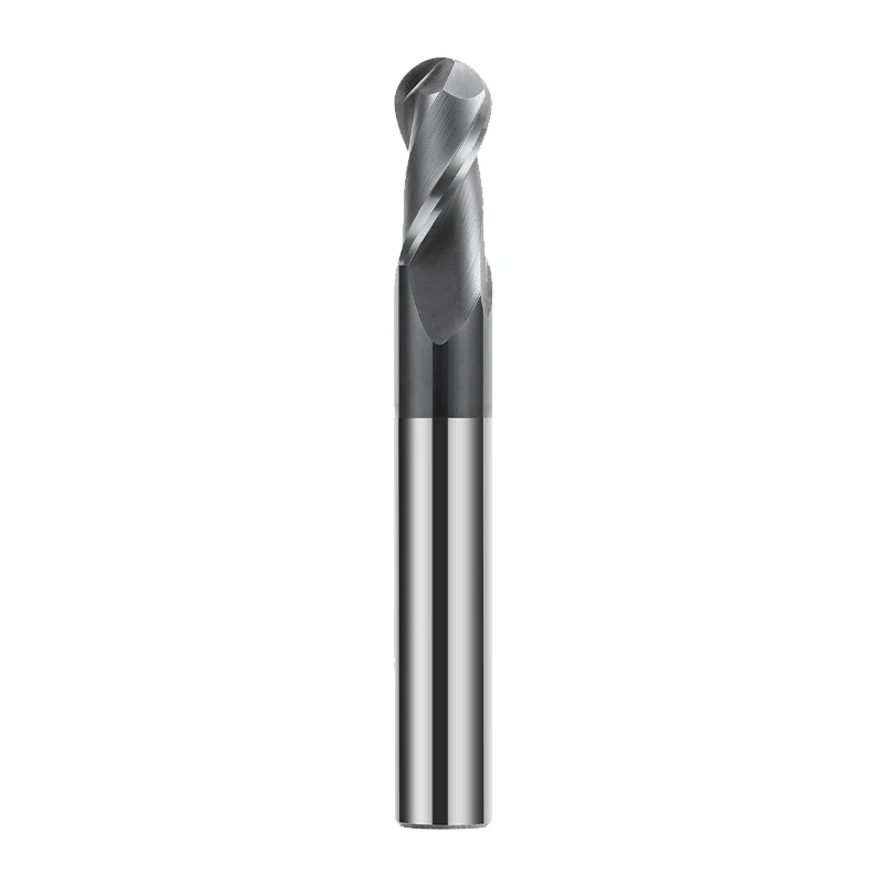 JR104 CNC cutting tool HRC70 2 Flutes coating ballnose carbide end mill for graphite Titan alloy