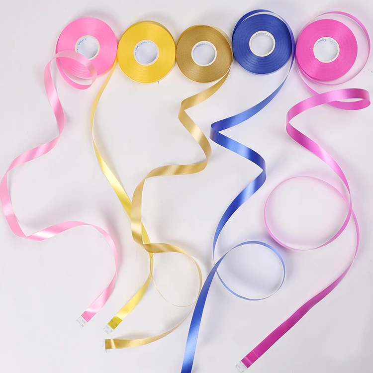 Wholesale 1.2cm*30m Plastic Balloon PP Color Ribbon for Wedding Birthday Party All Festivals Balloon Ribbon Supplies