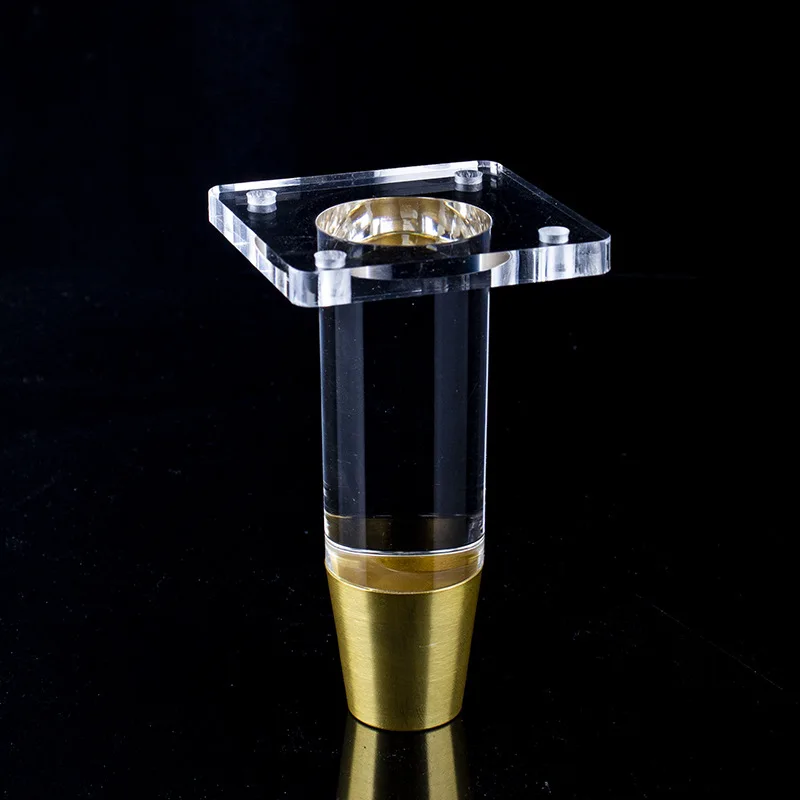 Crystal transparent coffee table foot cube organic glass furniture accessories acrylic foot custom wholesale