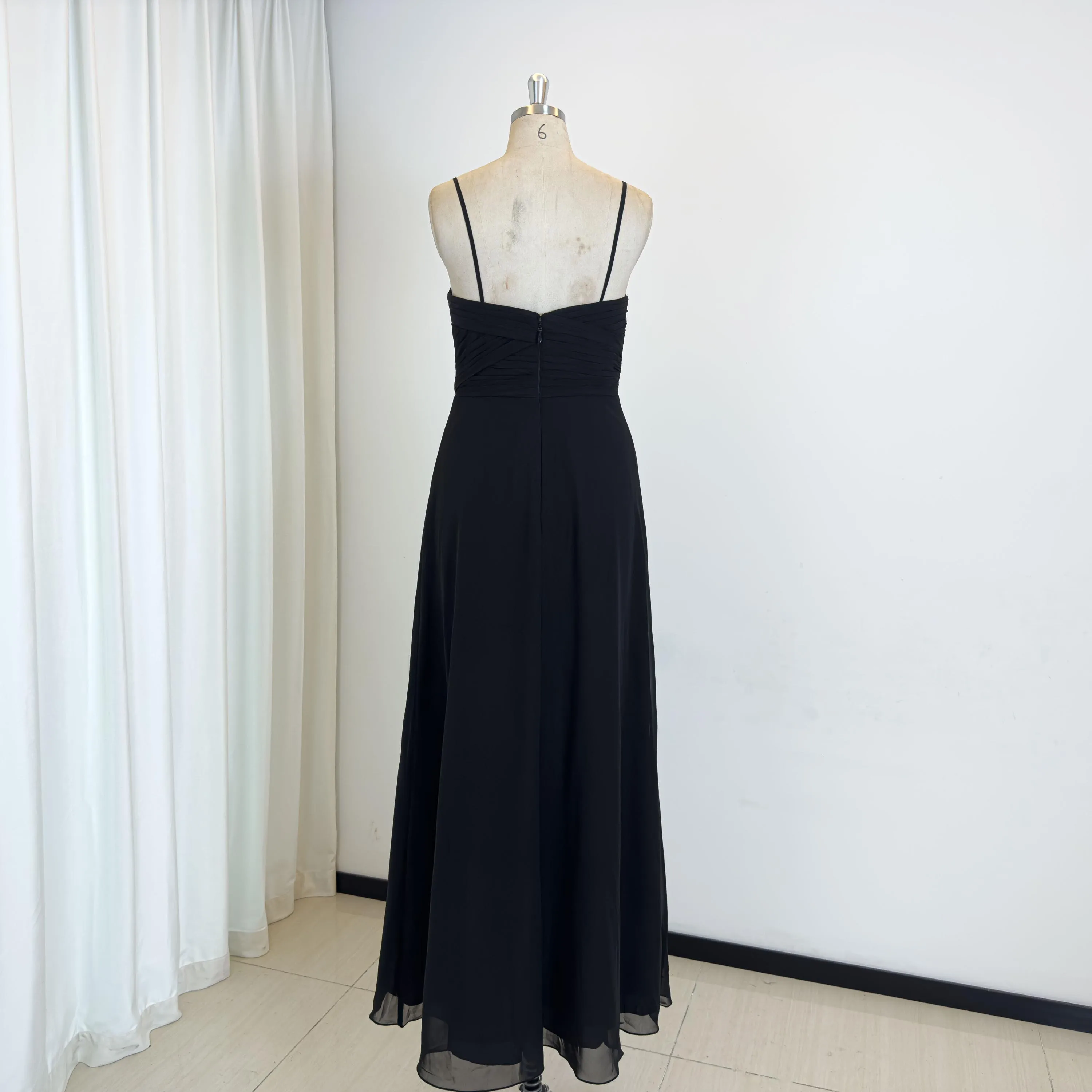 TEENYEE New Fashion detachable strap Black Formal Evening Bridesmaid Dresses Women Lady Elegant Ball Gown For Party