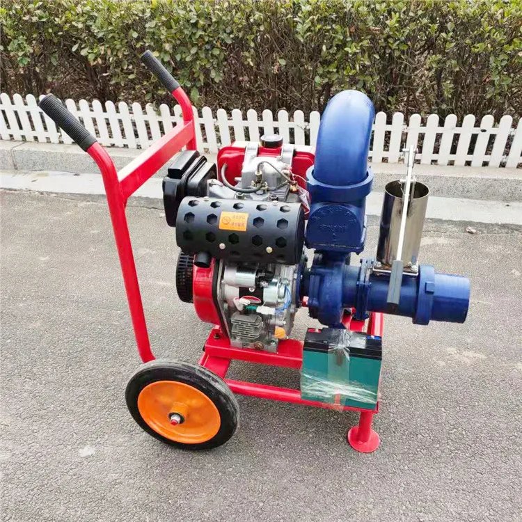 Portable New Diesel Water Pump Big Power With Wheel For 80-200m Rain Gun Sprinkler And Farm Irrigation System