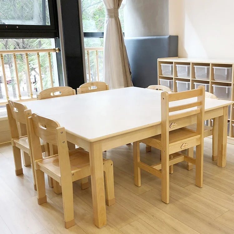 Kids furniture montessori preschool furniture wooden children table chair