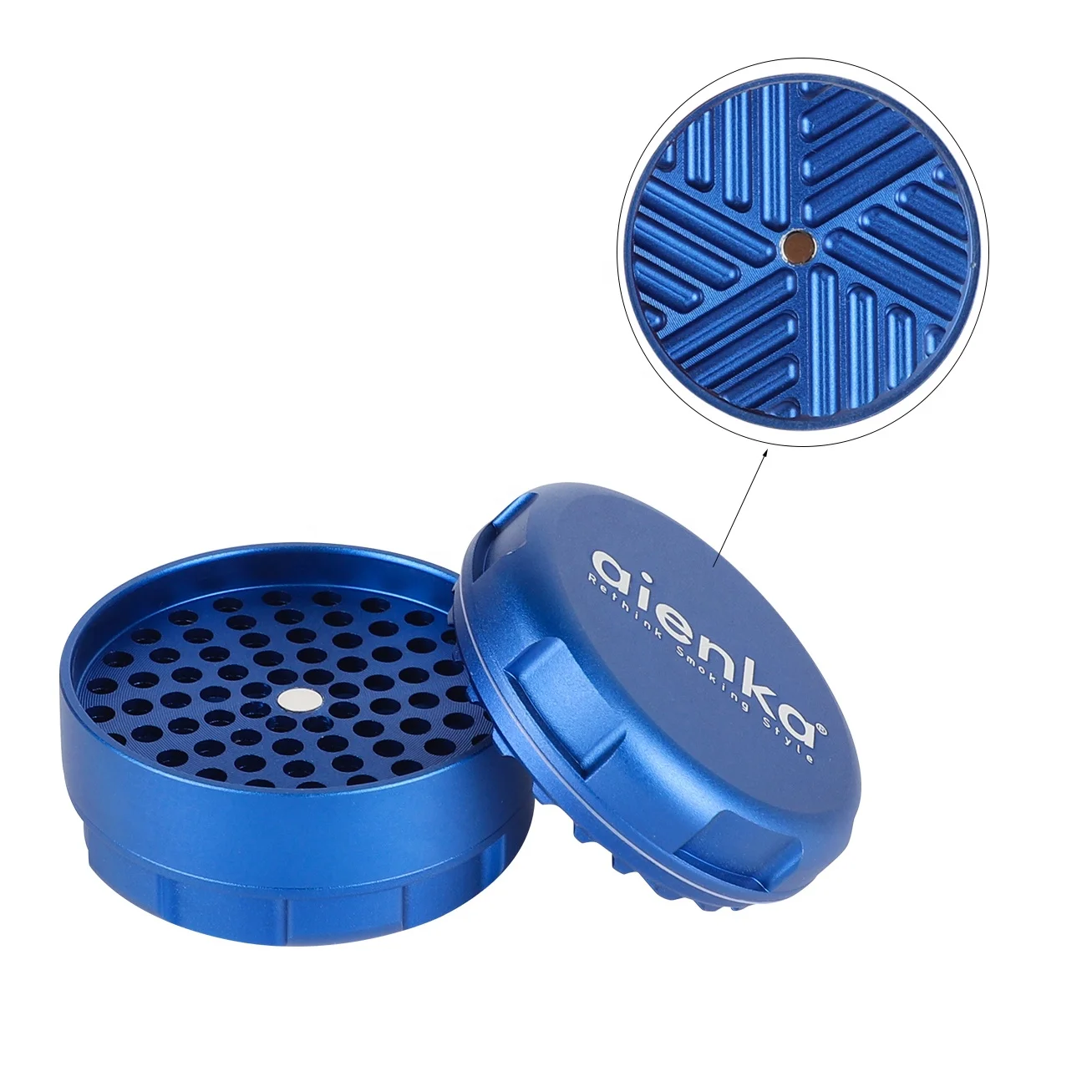 UKETA 63mm 3 layer Aluminum  Wholesale High Quality Cheap Customizable Logo Tobacco Grinder Herb Grinder
