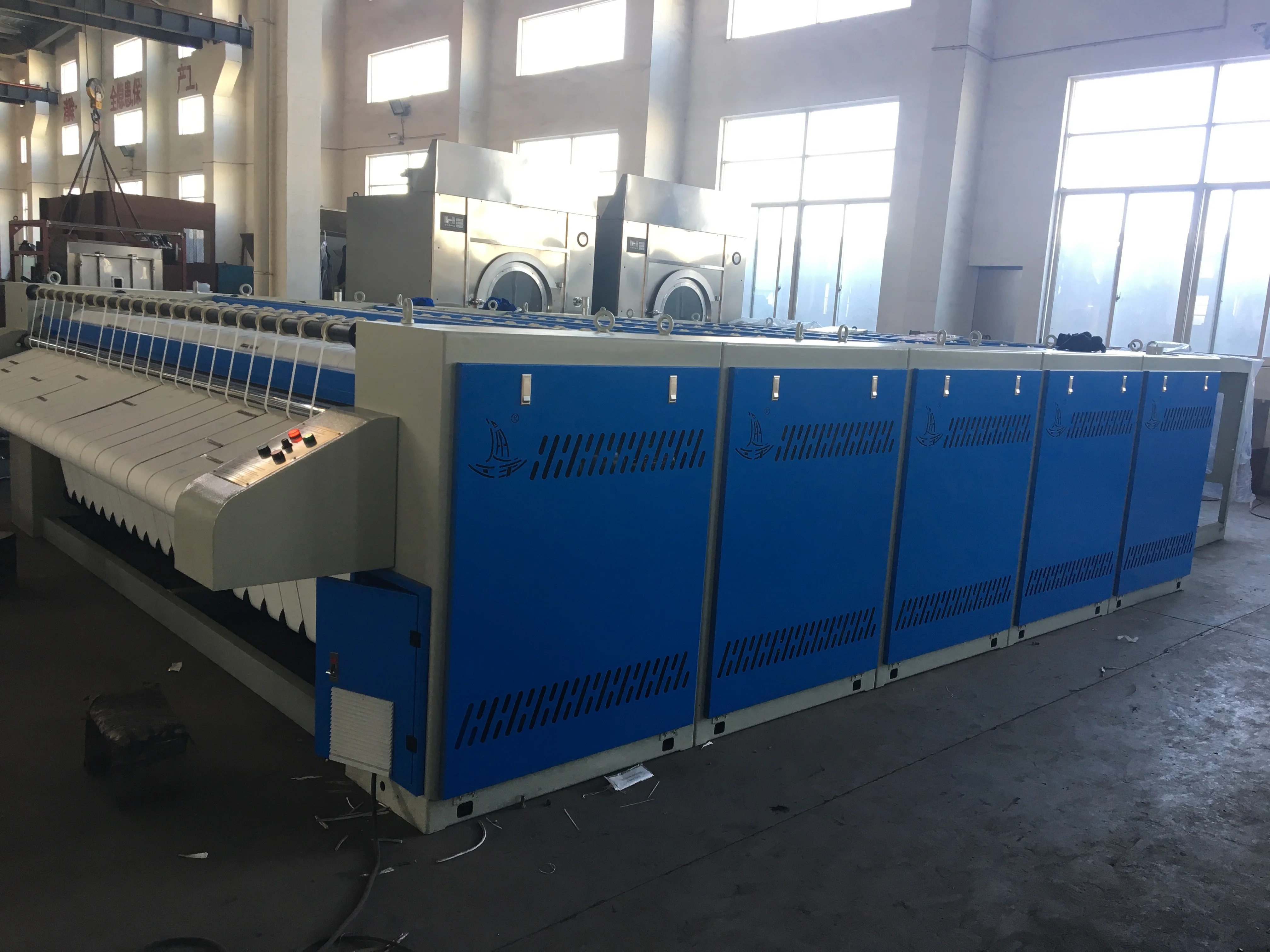 industrial gas heated flatwork ironing machine