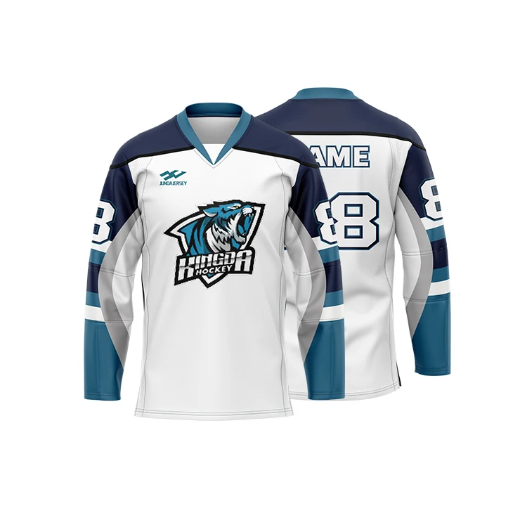 Custom Ice Hockey Jersey Sublimated Printing Logo Design Youth Capitals Hockey Jersey With Sports Wear For Clothing