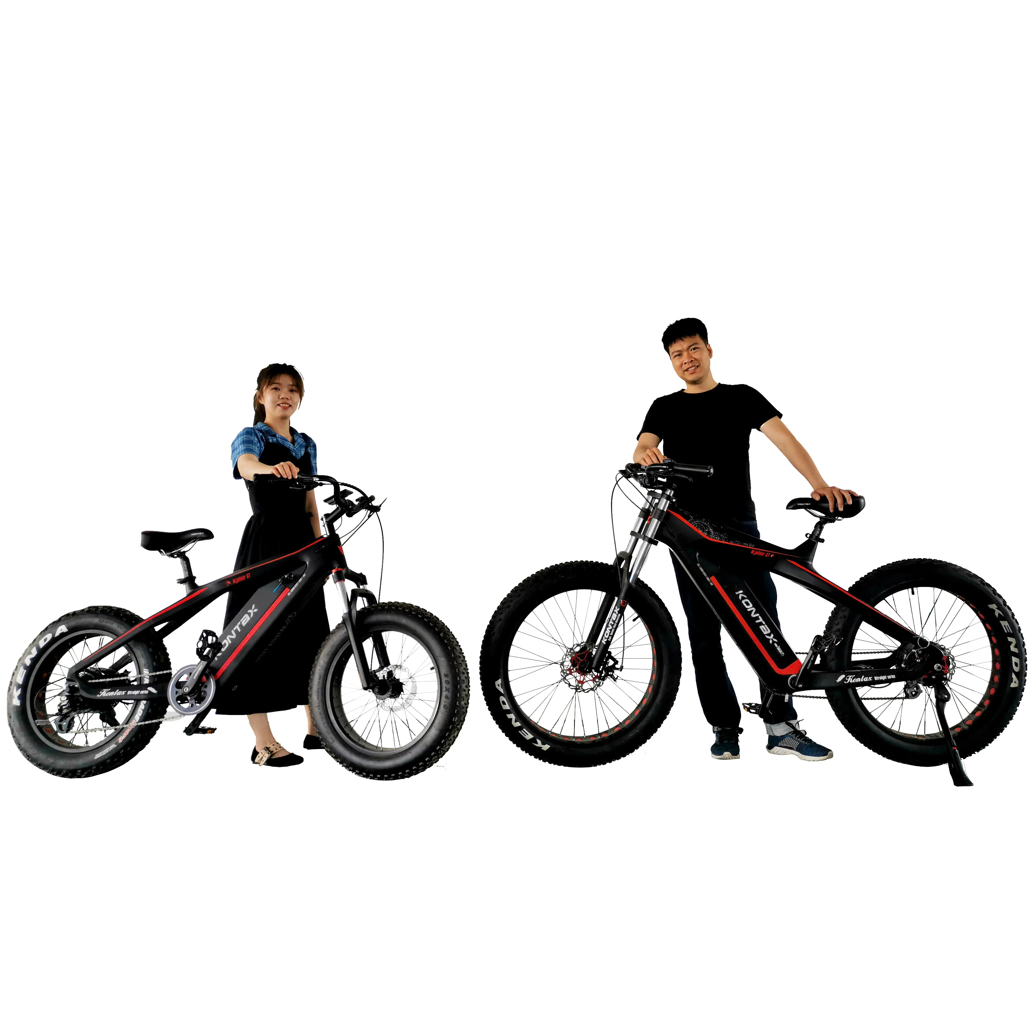 Fat Tire Electric Bike for Men and Women Carbon Fiber Frame Dirt Bike 26 inch 48V 1000w for Lovers and Couples