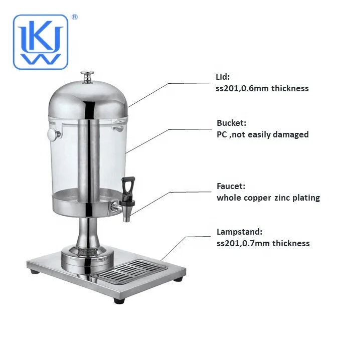 Wholesale Commercial Glass Fresh Orange Juice Dispenser Machines Juice Fountain For Buffet Restaurant
