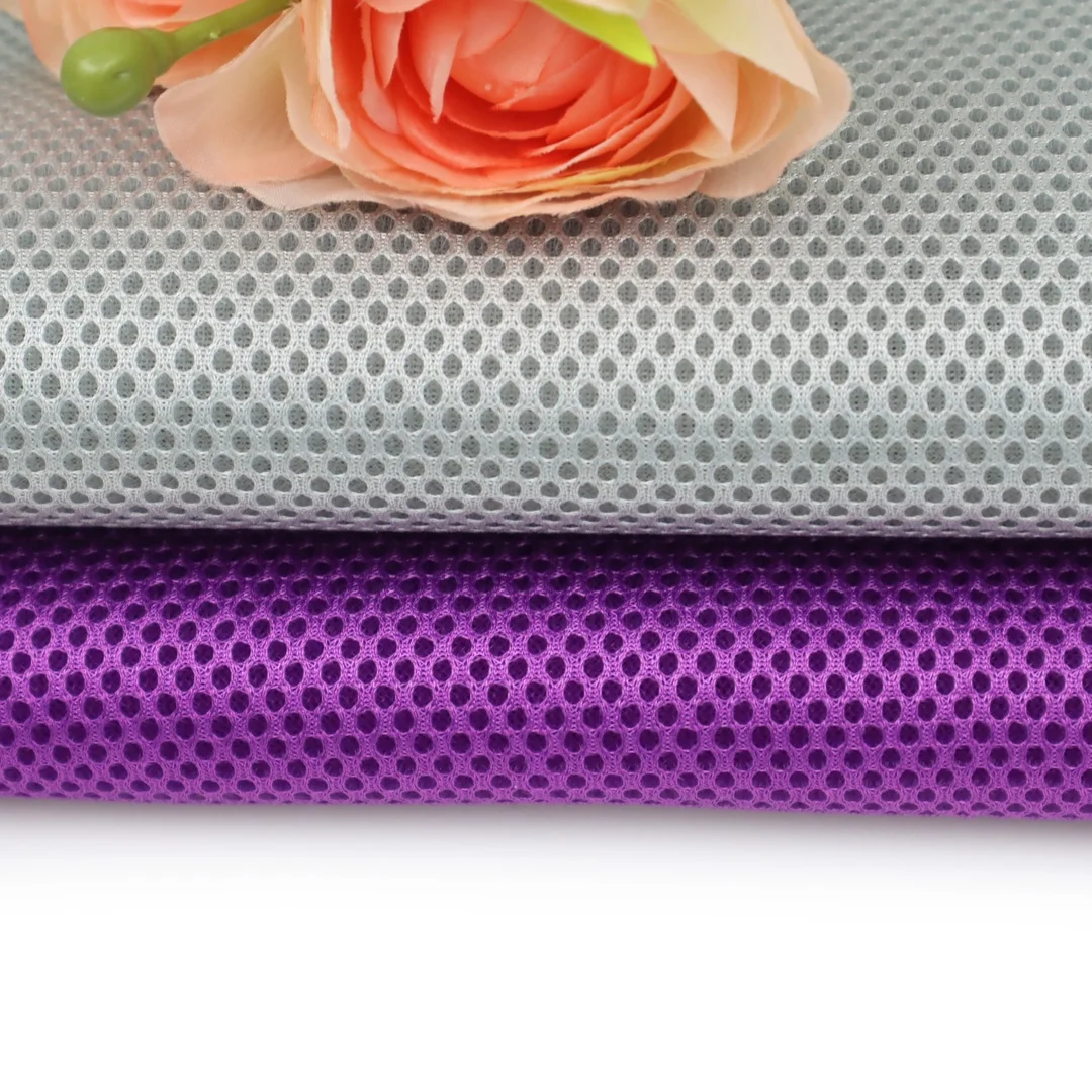 Eco-friendly dacron fabric natural dying breathable 3d spacer air mesh fabric