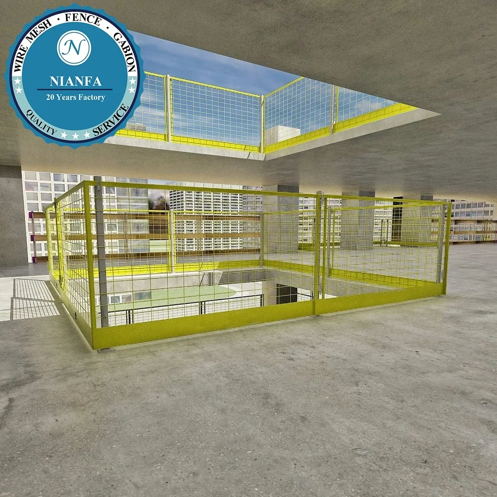 new style customized construction site protection system tubular guardrail edge anti fall steel safety barrier fence