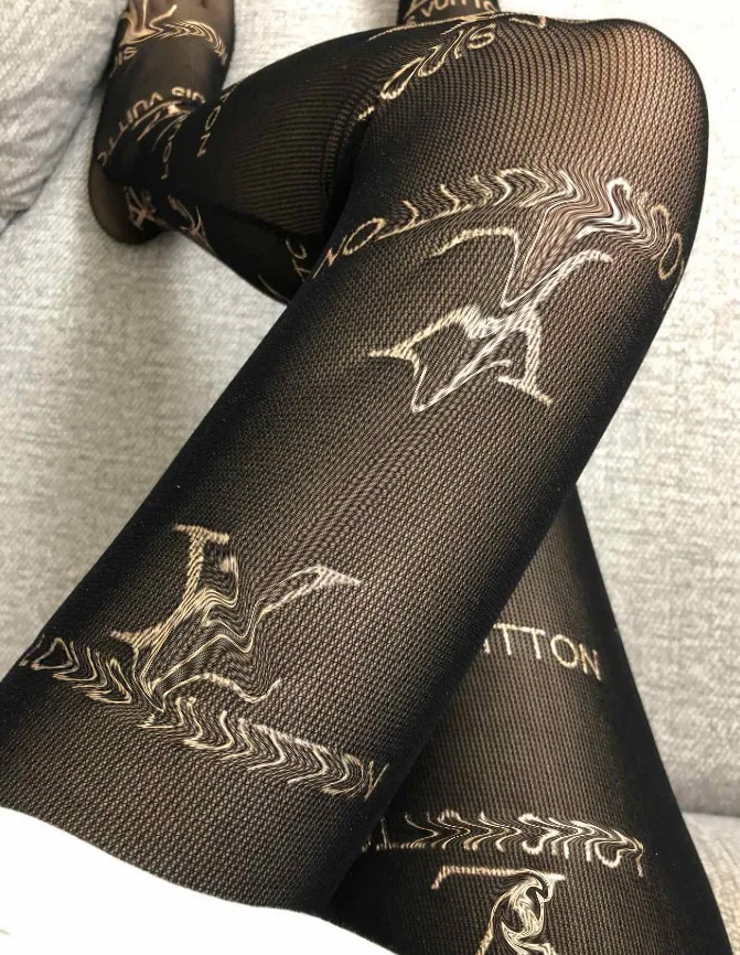 2021 High Quality Elasticity Mature Women Sexy High Heels Stockings Luxury Designer GG Brands Stockings Pantyhose /Tights Pants_11