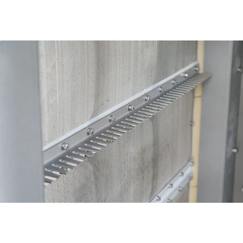 
wastewater sewage inlet perforated plate banding center flow through travel band screen for power plants 