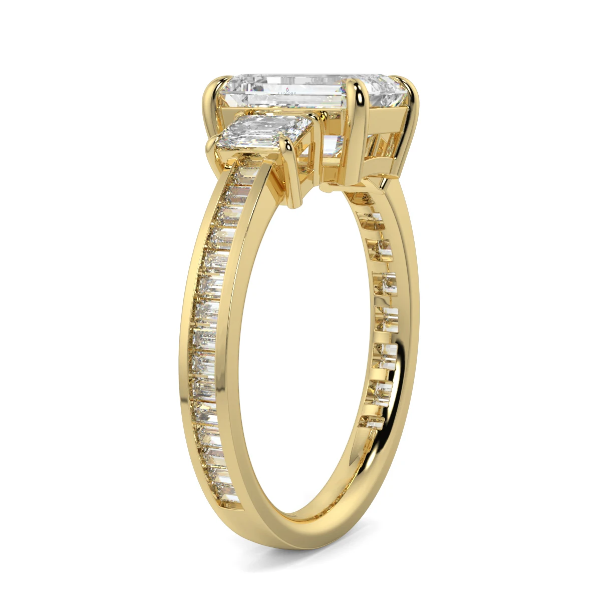 Custom Gemstone Semi Mounts Three Diamond Rings 18k Solid Gold Ring Semi Mount