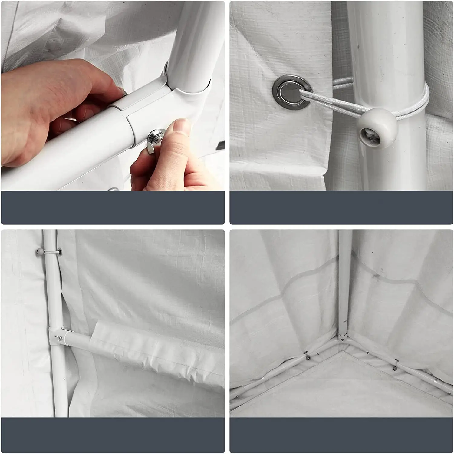 6x8x7 Ft Motorcycle Carport Portable UV Water Proof Cover Storage Sheds Camping Tent Canopy Shelter Garden Patio