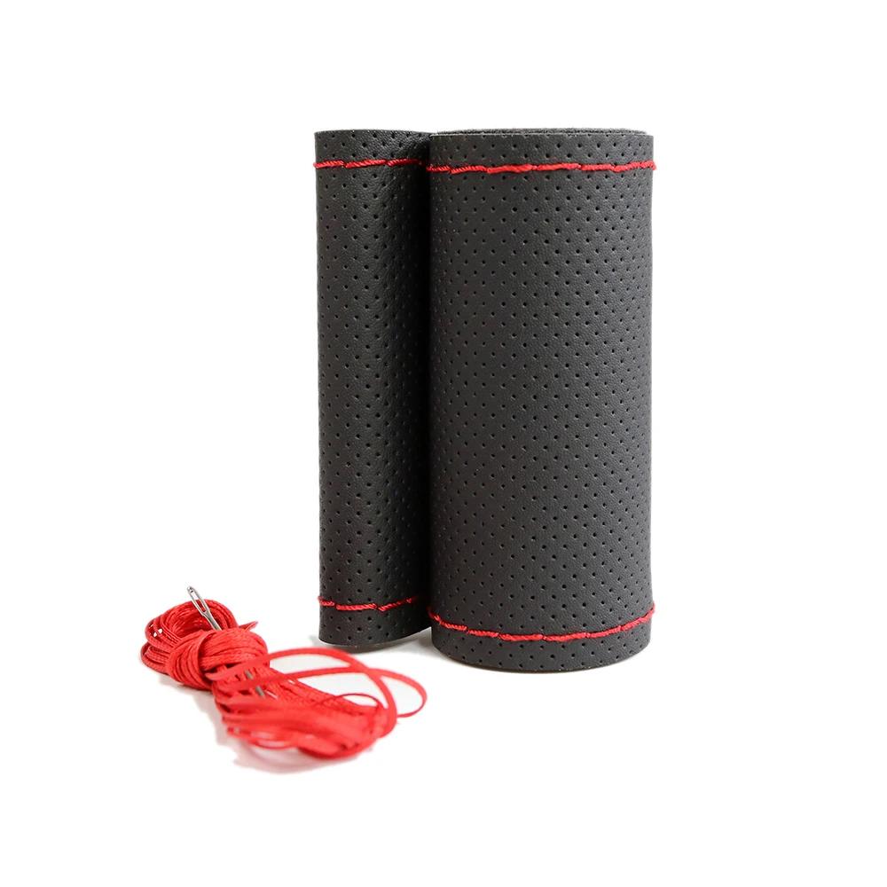 Factory Price Manufacturer Supplier Car accessories Steering Wheel Cover Hand Sewing Leather Steering Wheel Cover