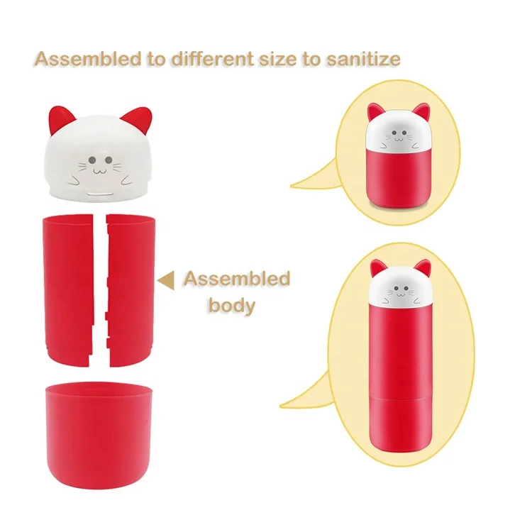 UV sterilizer ozone case portable kitten ozone 6minutes  red 2 size PP BPA free rechargeable baby pacifier Steriliser Ozone UV