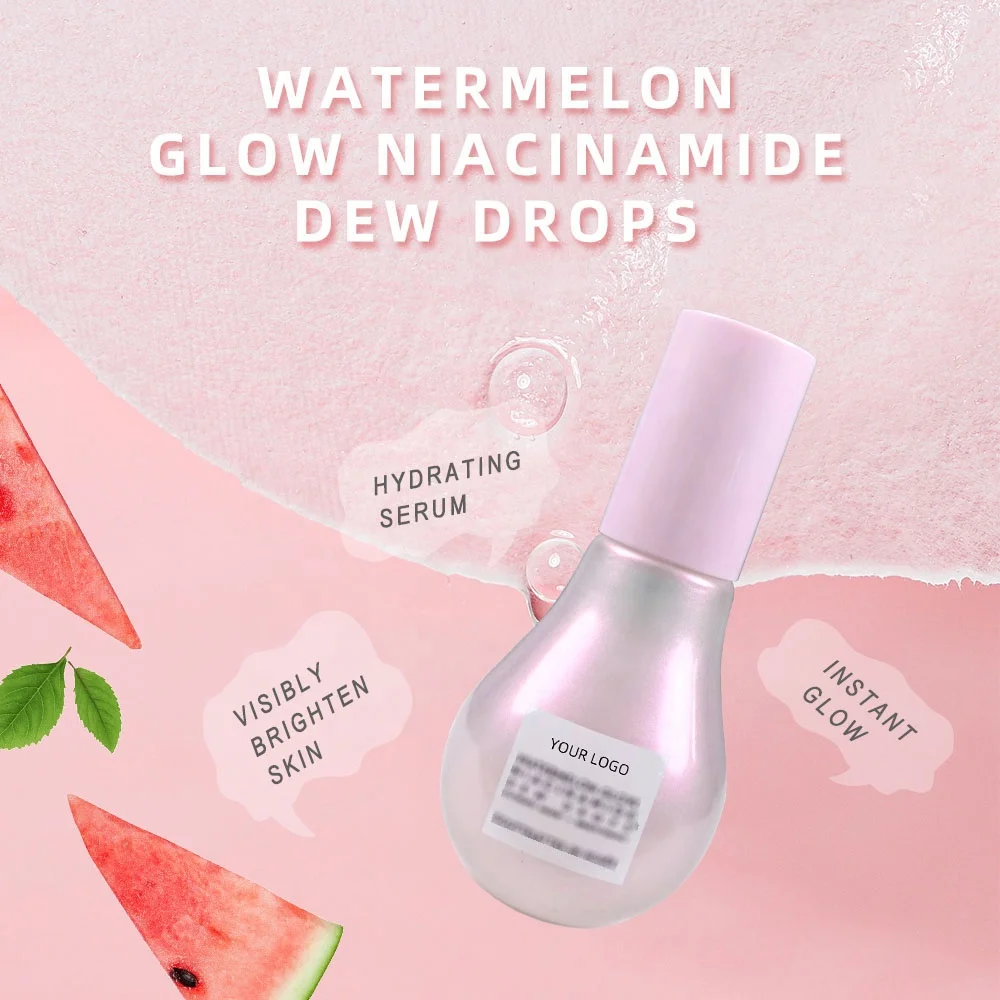 Private label Glow Skin Care  Recipe  Watermelon Glow Niacinamide Dew Face Serum Dark Spot Remover