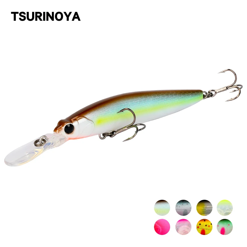 TSURINOYA Fishing Lure DW68 Ranger 70F Floating Minnow Hard Lures 70mm 5.2g Jerkbait Wobblers Swimbait Crankbaits