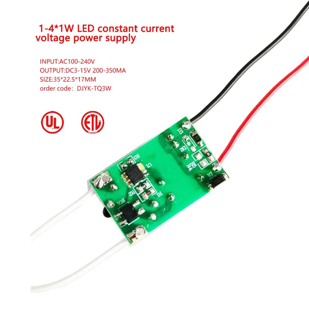 Certificated1-4*1W 200-350MA Adjustable LED  Constant Current Power Supply Led Bulb Lighting Driver Output 350mA