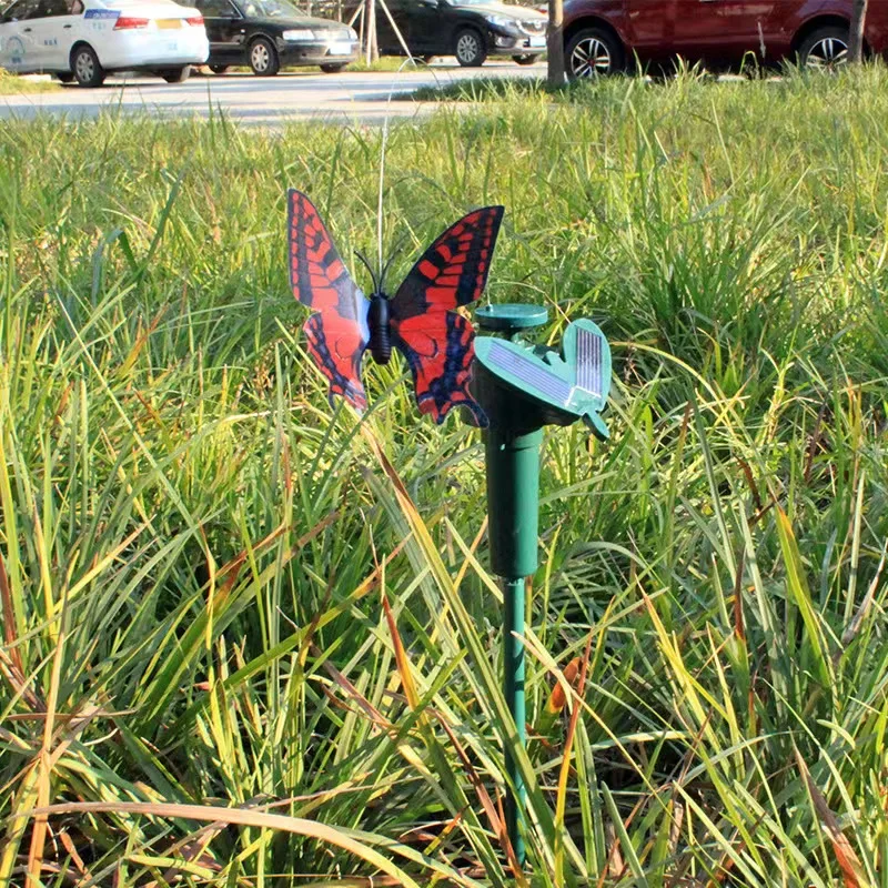 hot sale  Power Vibration Dancing Fly Fluttering Bird For Garden Yard Decor Stake Flying Fluttering Solar Hummingbird