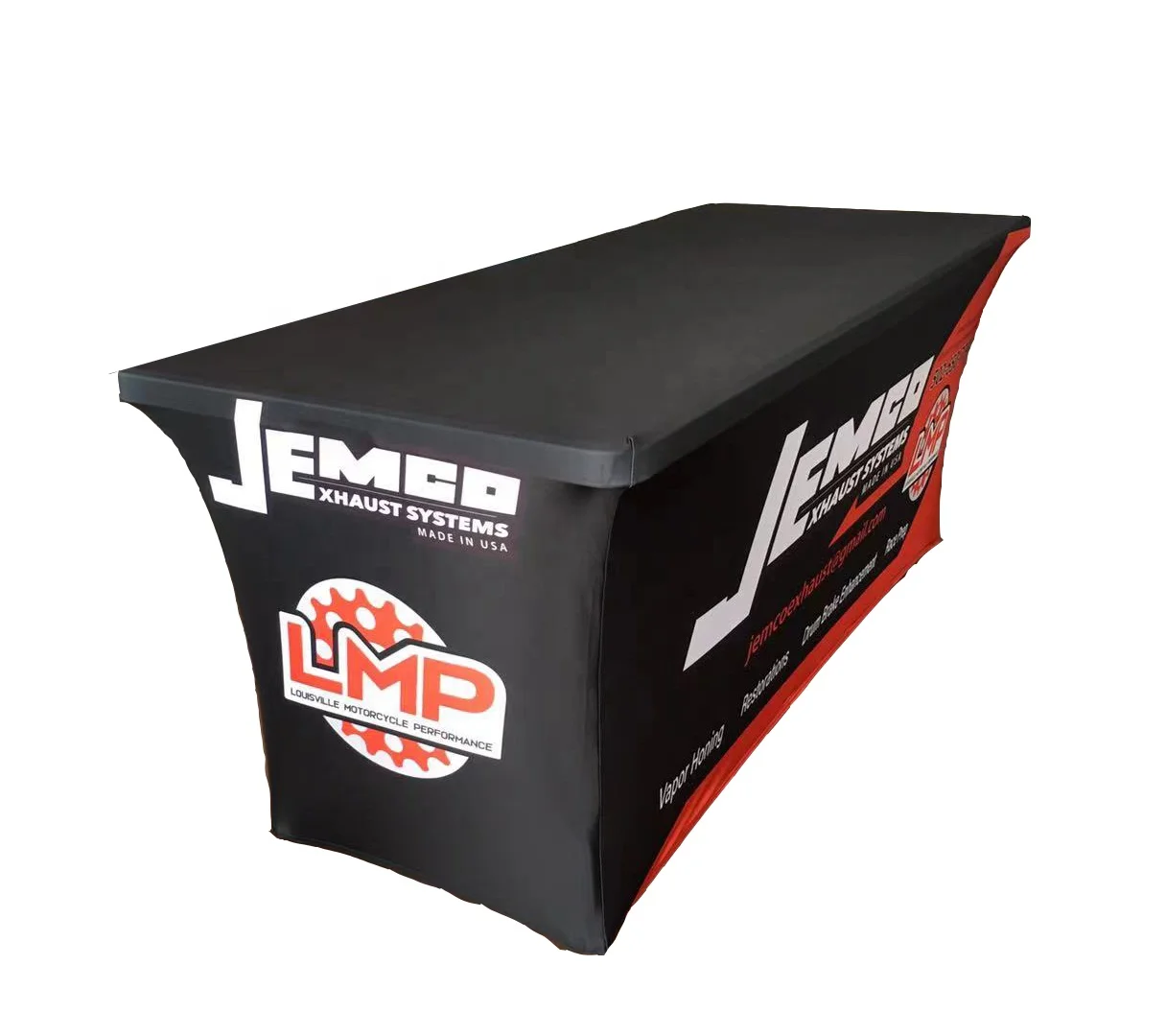 China Supplier Wholesale Advertising Table Cover Fabric Custom Logo Fitted Table Cloth