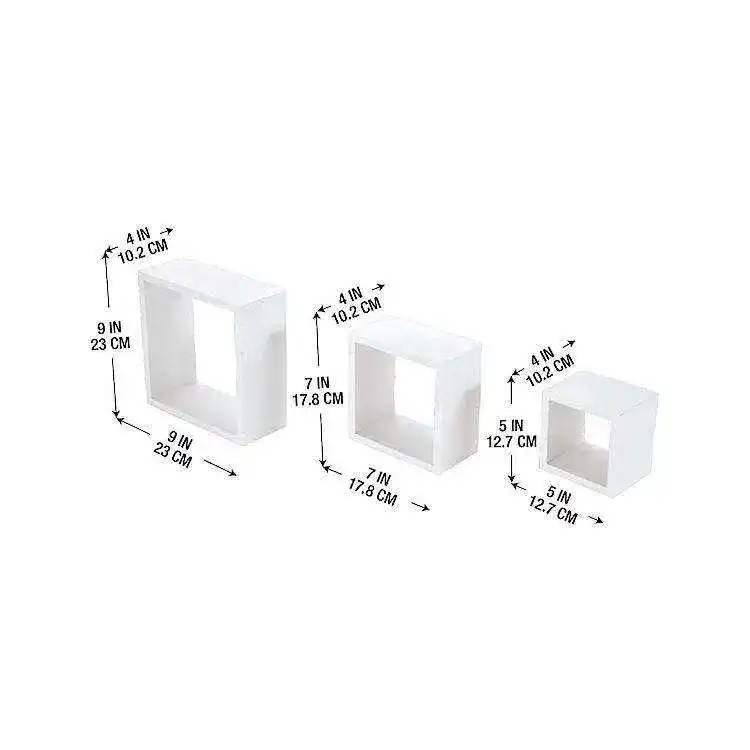 Square Cube Organizer Shelf Floating Cube Wall Mounted Wooden Shelf Wall Mounted Floating Shelves