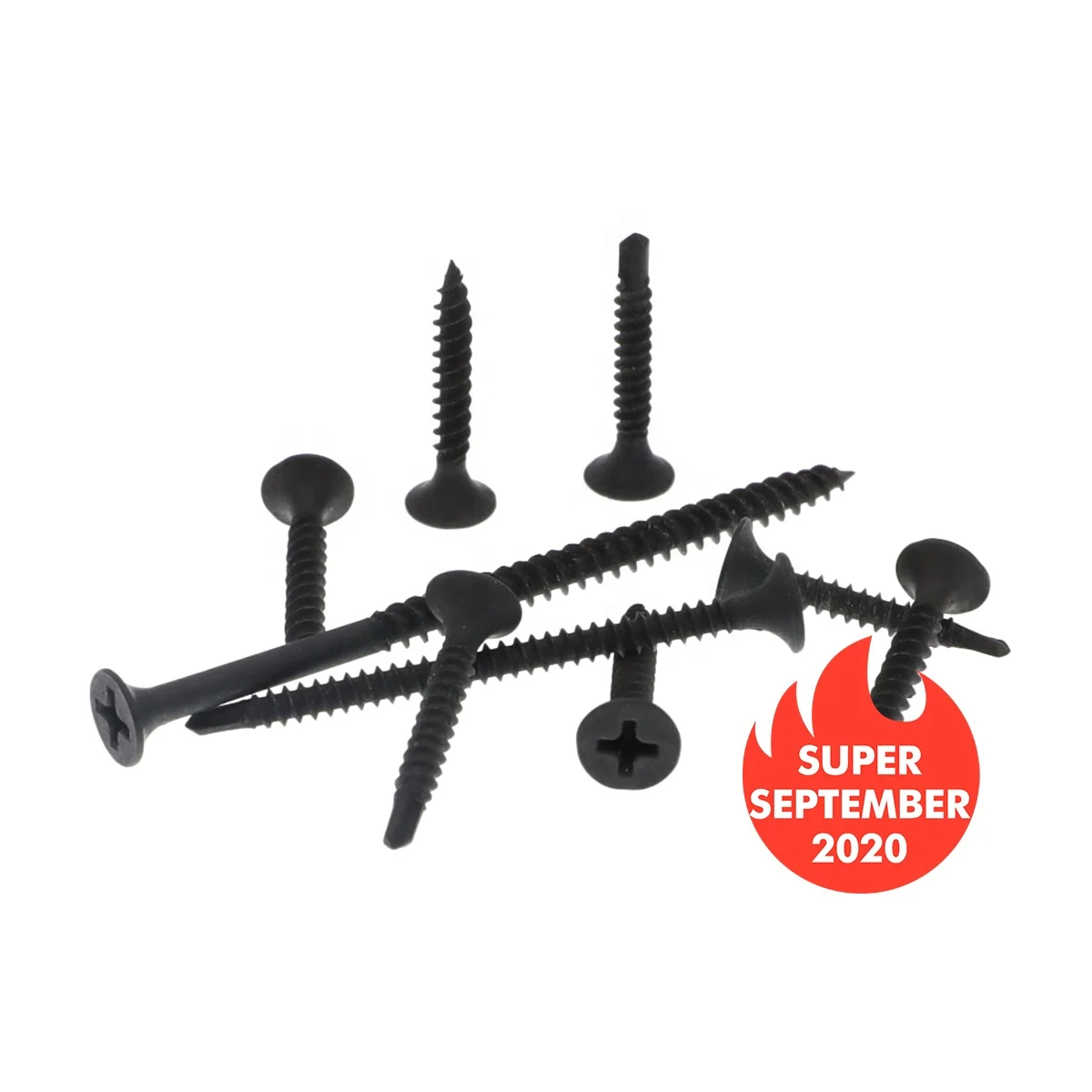 
1KG/Box China manufacturer wholesale din18182 galvanized board phillips head fine thread dry wall black gypsum drywall screw 