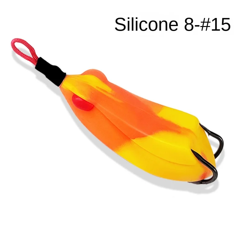 Custom Processing Luya Black Freshwater Blackfish Lure Thunder Frog Remote Soft Bait Double Hook Floating Water Blood