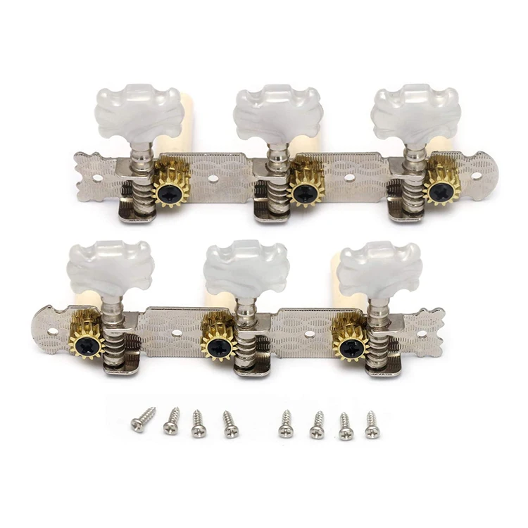 3L+3R Chrome Classical Guitar Tuning Pegs Machine Heads Tuning Keys Tuners with Single Hole